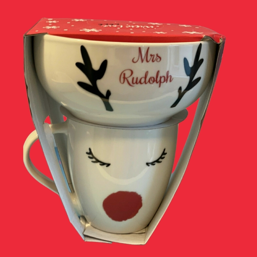NEW! 🎄Mrs. Rudolph Mug and Bowl Breakfast Set🎄 - Picture 6 of 11